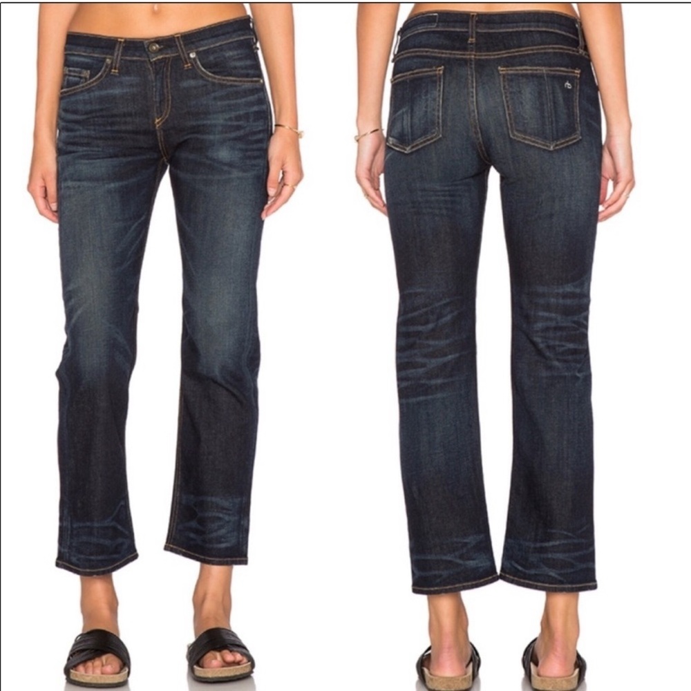 Rag & Bone Crop Straight Leg Jeans - Color Nord - Size 25